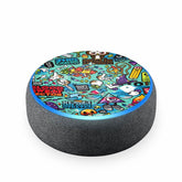Echodot Blue Abstract Skin